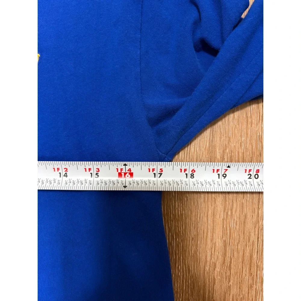 Polo Ralph Lauren Vintage Long Sleeve T-Shirt Royal Blue Yellow Pony Men L 14-16